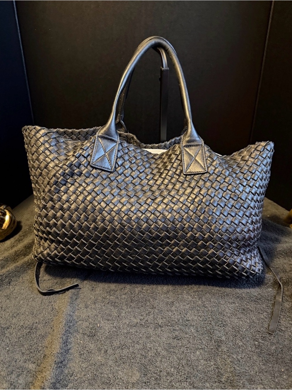 Black Bottega Veneta Cabat Tote